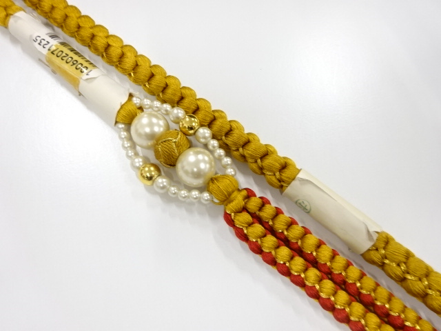 未使用品　正絹　振袖用　手組帯締め